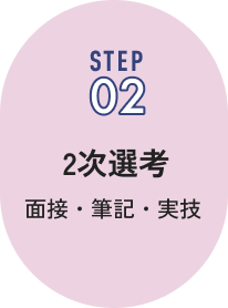 STEP02 2次選考 面接・筆記・実技