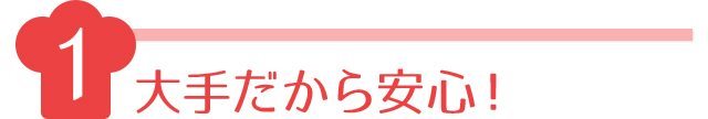 大手だから安心！