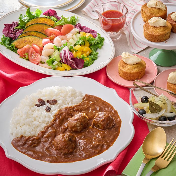 贅沢ビーフボールのスパイスカレー