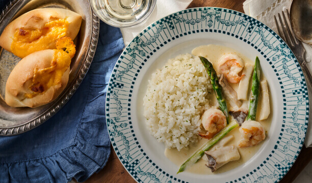 海老のクリームソース＆チーズパン