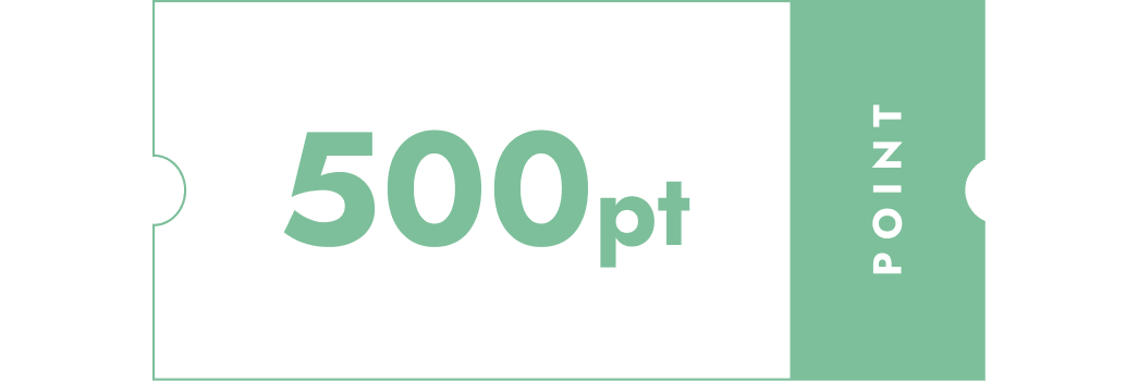 500ポイントプレゼント
