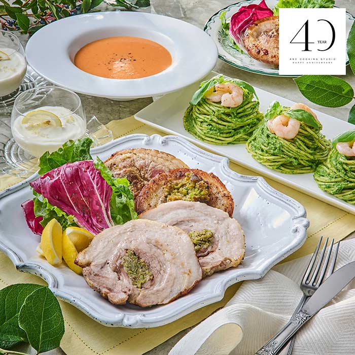 豪快!豚の香草焼き&ジェノベーゼ