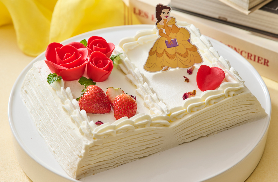美女と野獣/薔薇のブックケーキ