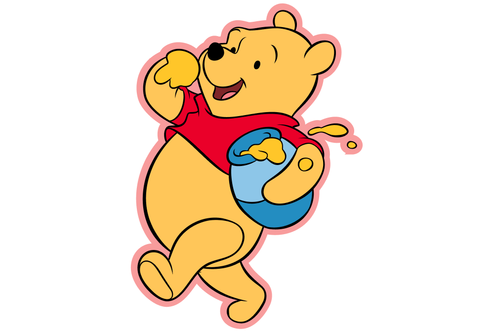 くまのプーさん/はちみつと4種チーズのピザ