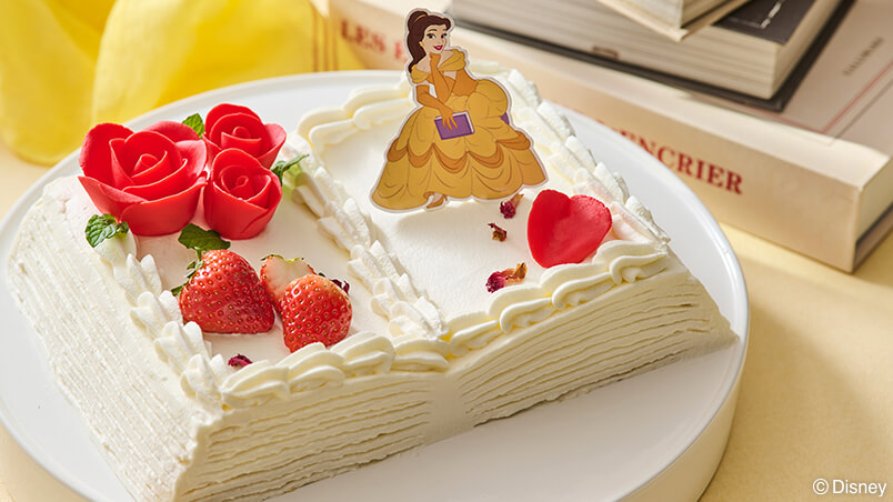 美女と野獣/薔薇のブックケーキ