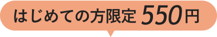 はじめての方限定550円
