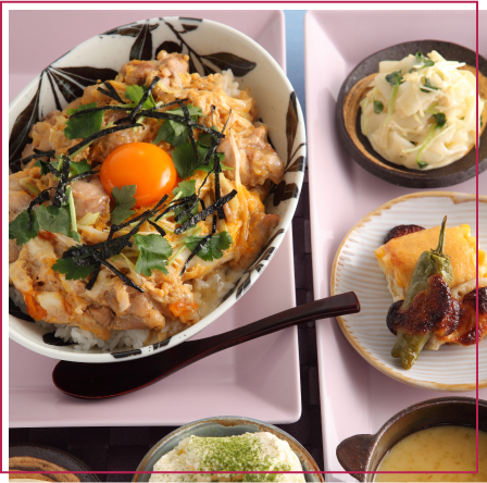 とろ～り黄身のせ親子丼＆手作りマヨネーズ