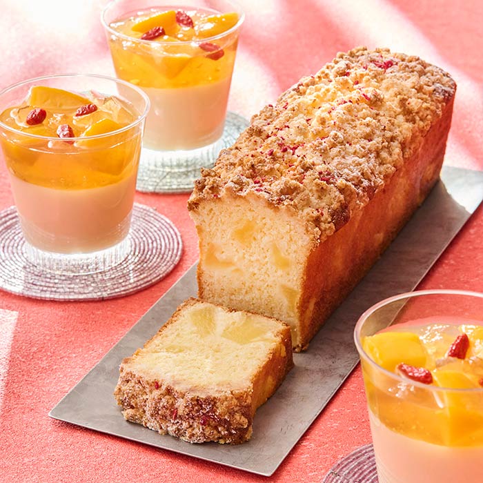 パイナップルとココナッツのパウンドケーキ＆ジャスミン豆花