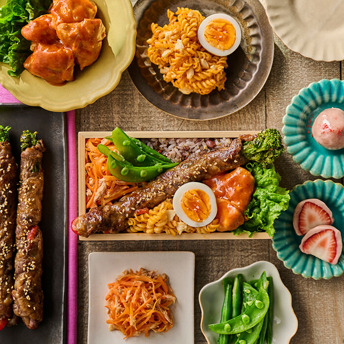 60分で6品！韓国風彩り肉弁当