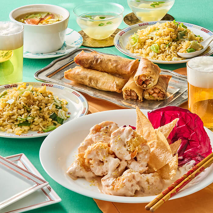 レモン香るクリーミー海老マヨ＆春巻き