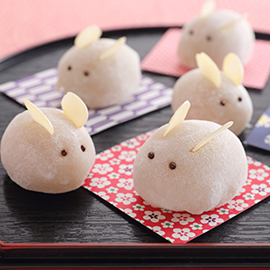 Japanese traditional sweets : Snow Rabbits