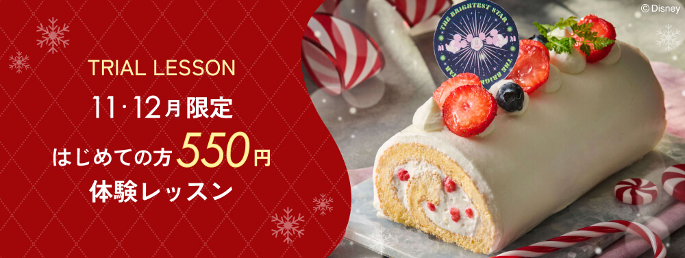 体験レッスン 11・12月限定 はじめての方550円 体験レッスン