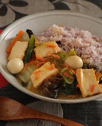 厚揚げと桜海老の野菜たっぷり中華丼