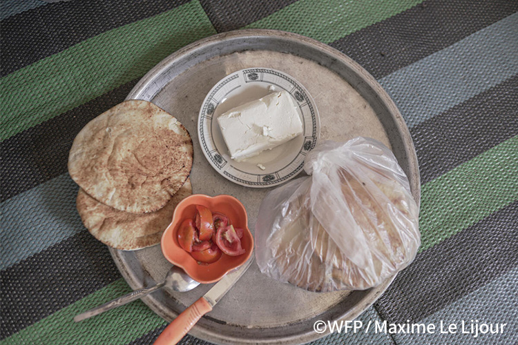 配給された食料。