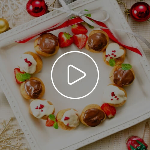 クリスマスにぴったり！プチシューリース