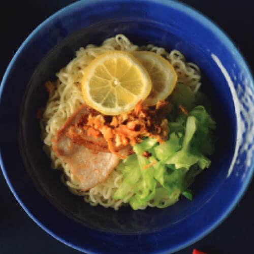 豚肉とレモンの和え麺