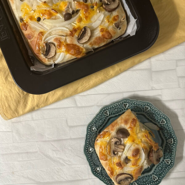 きのこたっぷり　チーズフォカッチャ