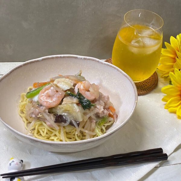 おまかせレンジ調理でお手軽！あんかけ焼そば