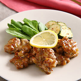 大豆のお肉のマスタードレモン
