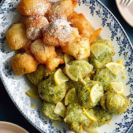 2種のゼッポリーニ~海苔とレモン/栗とチーズ~