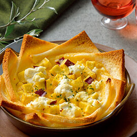 さつま芋とリコッタチーズのパンキッシュ