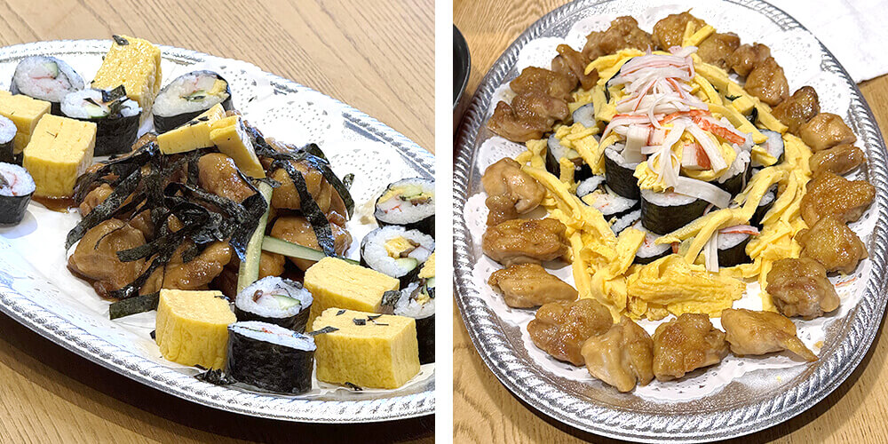 出来上がった料理のチームごとの盛り付けの違い