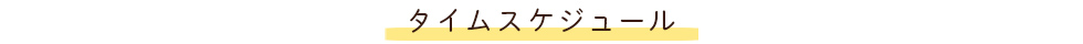 タイムスケジュール