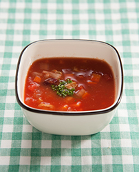 レンジで簡単　ジンジャートマトスープ