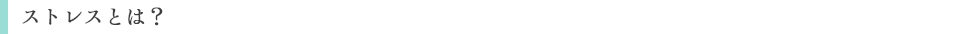 ストレスとは?