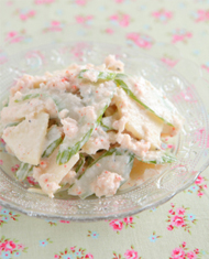 かにとセロリとりんごのサラダ