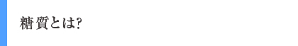 糖質とは?