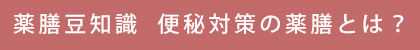 薬膳豆知識♪便秘対策の薬膳とは？